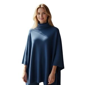 Anthropologie Postmark Mila Turtleneck Cozy Knit Sweater, Color Blue, Size Large